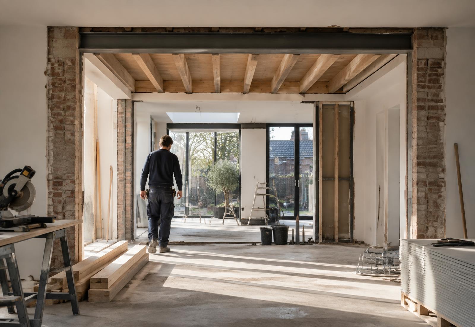 Ruime woningverbouwing met een nieuwe doorgang